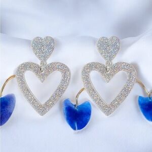 Double Heart Earrings for Women Elegant Dangling
Heart Love Drop Earrings ( new)